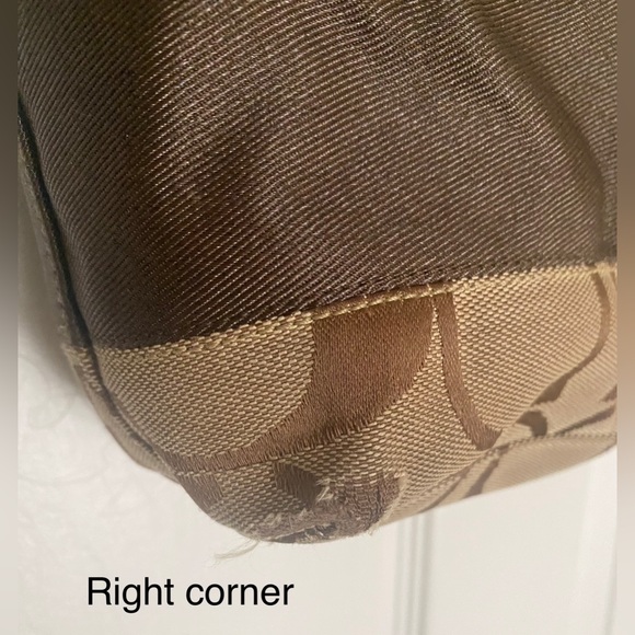 Coach Brown and Tan Canvas Tote Bag - Picture 5 of 14